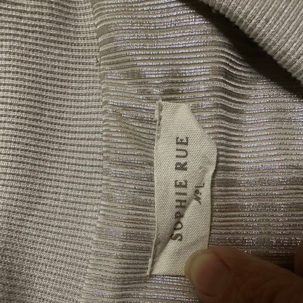 Sophie Rue shimmer zip up jacket large - Picture 2 of 7